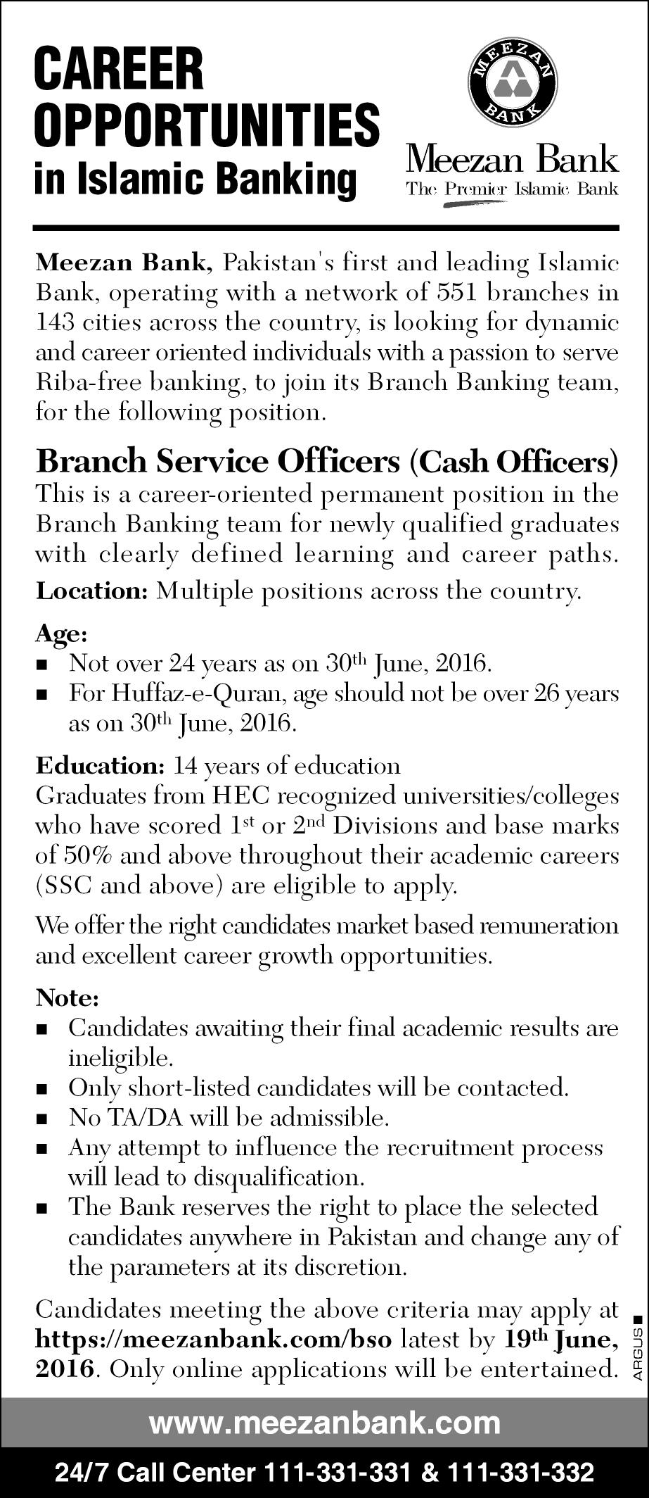 Career Opportunities BSO 2016