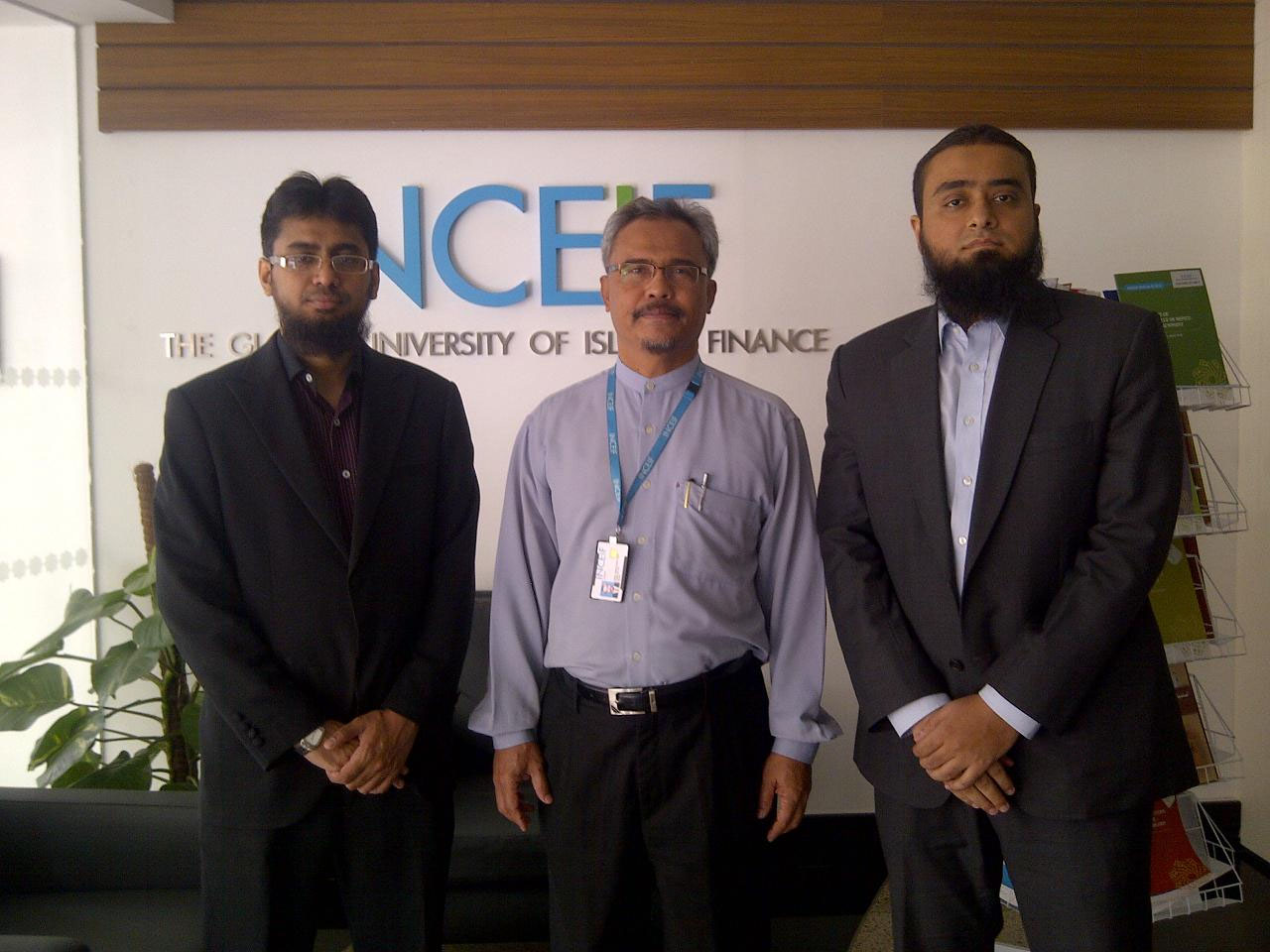 Seen in the photograph (from L to R): Mr. Ahmed Ali Siddiqui, Mr. Zainal Abdidin, Mr. Suleman Muhammad Ali