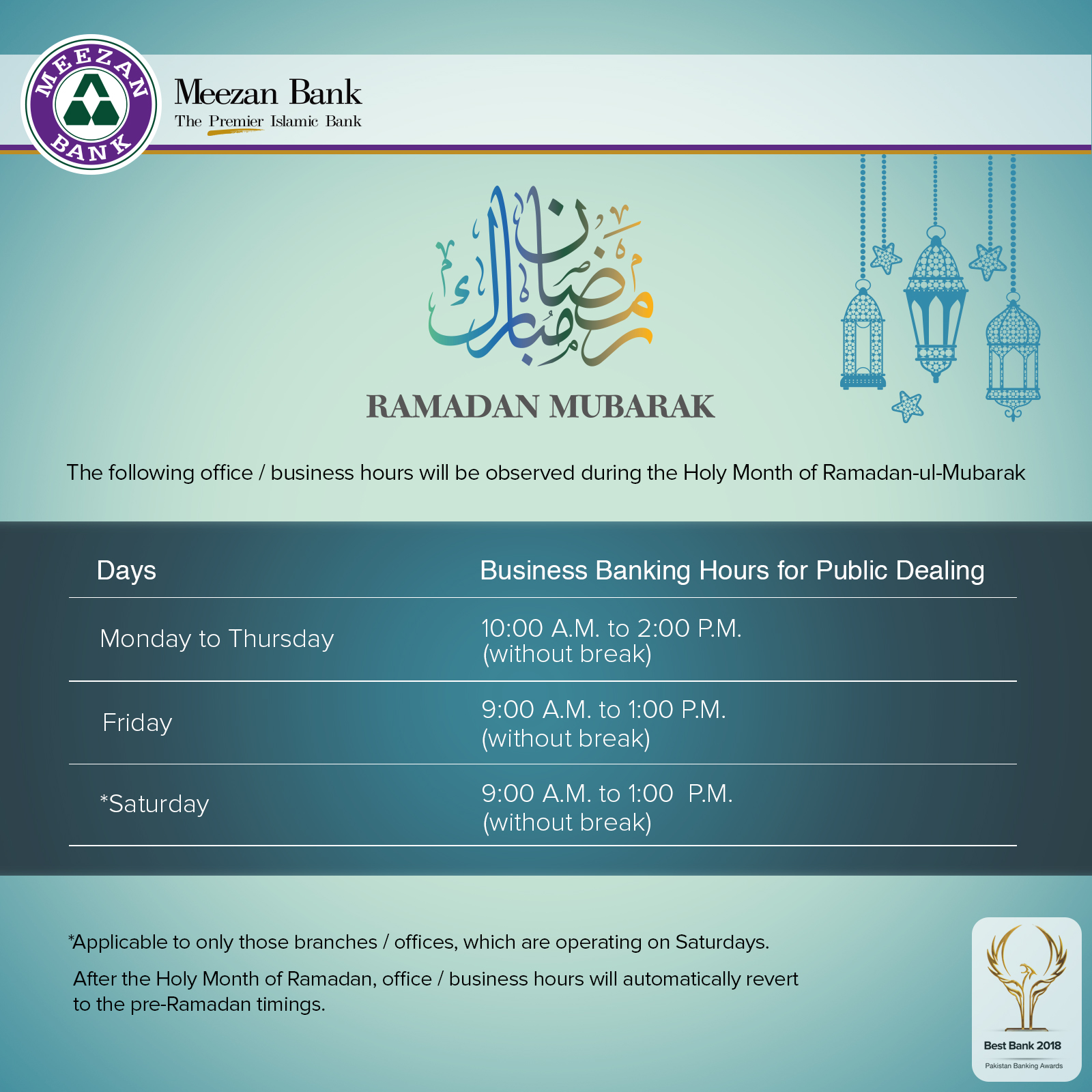 Ramadan Timings 2019